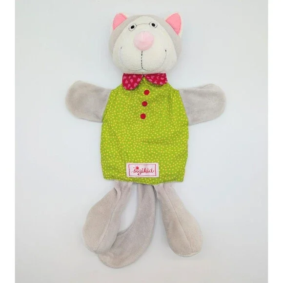 Sigikid Plush Cat Hand Puppet Toy Germany