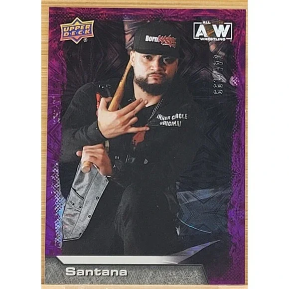 2022 UPPER‎ DECK AEW SANTANA PURPLE PYRO #D/199
