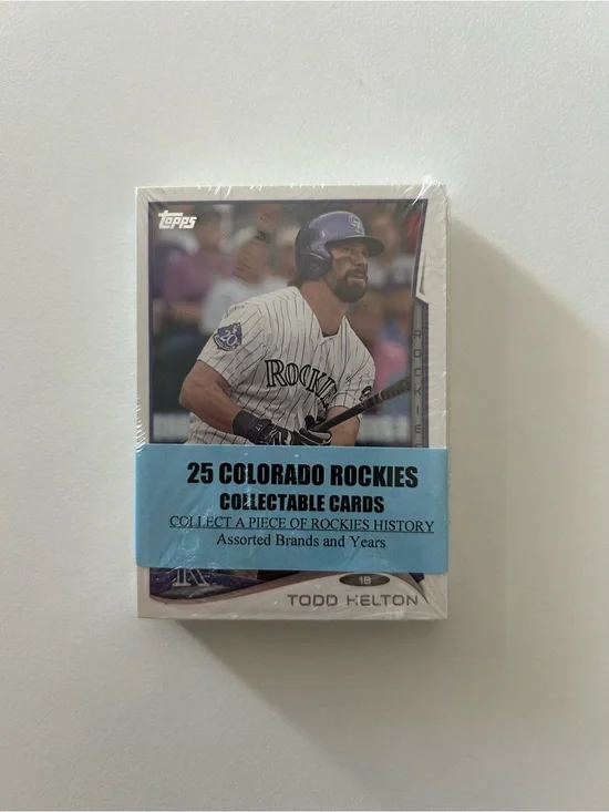 Topps Colorado Rockies Baseball Card Pack - White & Light Blue