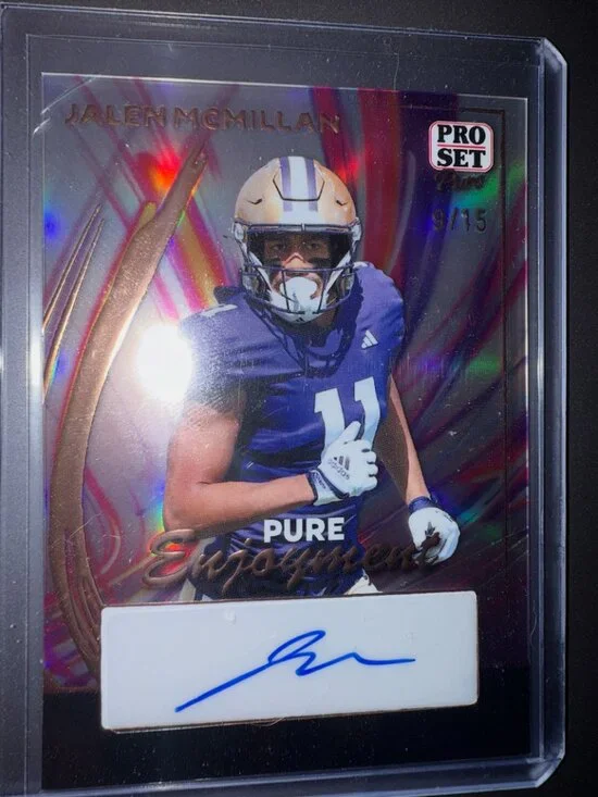 Jalen McMillan Auto PE-JMM | 2024 Leaf Pure Enjoyment 9/15