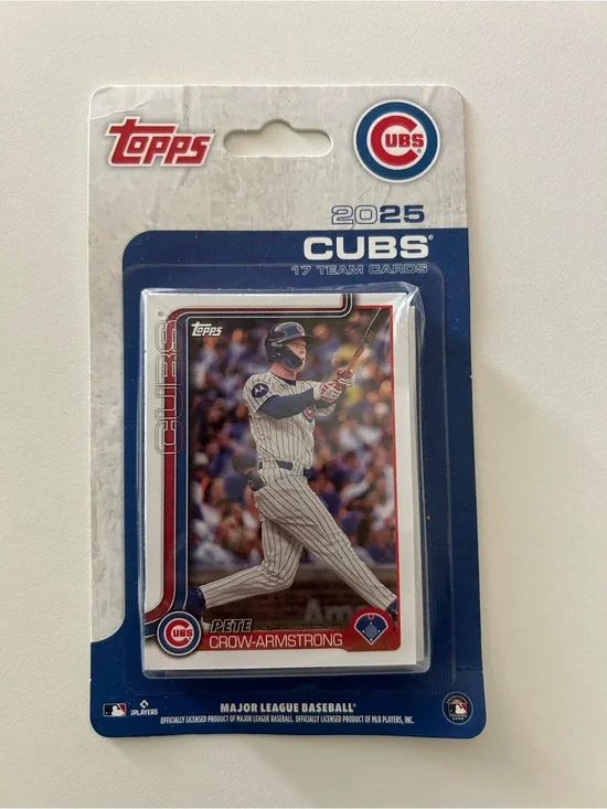 Topps 2025 Cubs Team Trading Cards - Blue Red White