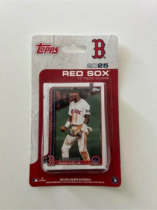 Topps 2025 Red Sox Trading Card Pack - Red, White, Navy