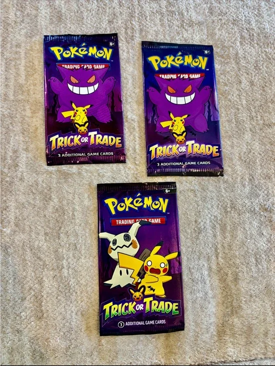 3 Ct Pokemon Trick Or Trade Booster Pack Halloween Pack NEW