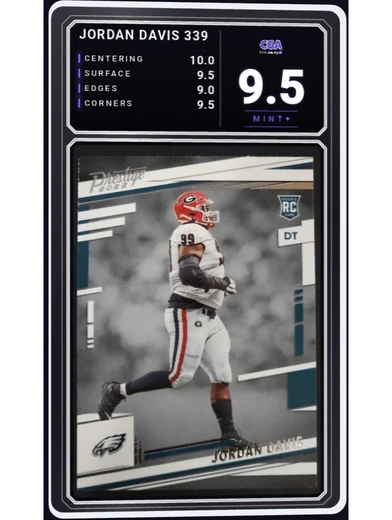 2022 Panini Prestige #339 Jordan Davis RC Eagles NFL - CGA 9.5 Digital Grade