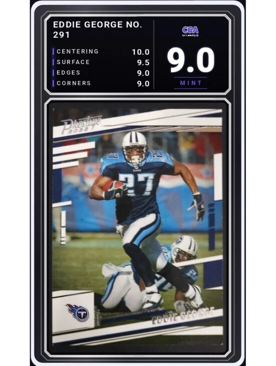 2022 Panini Prestige #291 Eddie George Tennessee Titans - CGA 9.0 Digital Grade