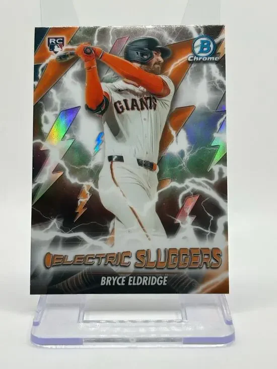 2026 Bowman Chrome Bryce Eldridge Rookie Electric Sluggers Refractor Giants RC