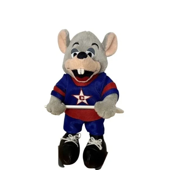 Chuck E Cheese Y2k Limited Edition Small Ice Hockey Plush nostalgia Ticket Prize