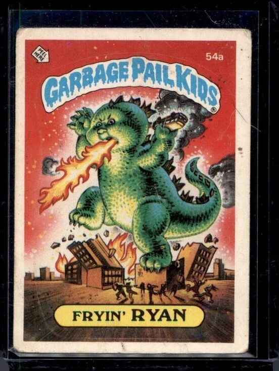1985 Garbage Pail Kids Fryin' Ryan Trading Card #54a