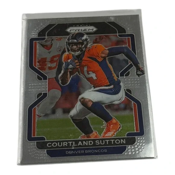 2021 Panini Prizm Courtland Sutton Denver Broncos Silver Prizm Card 198 NFL