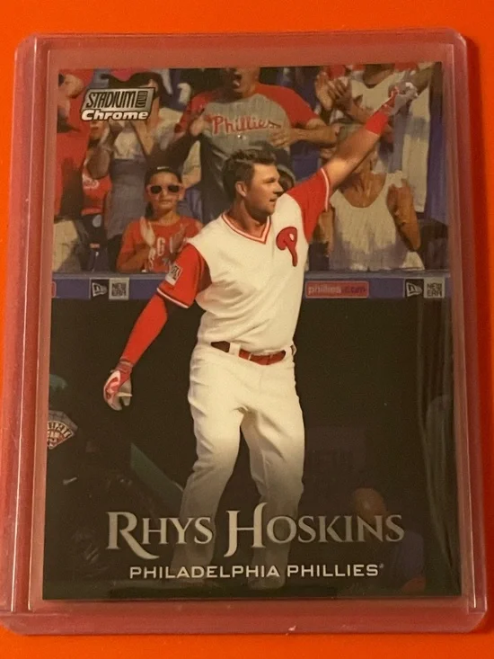Rhys Hoskins #SCC-55 2019 Topps Stadium Club Chrome Baseball Trading Card