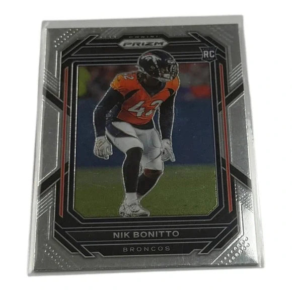 2022 Panini Prizm Nik Bonitto Silver Prizm Rookie Card RC 398 Denver Broncos NFL