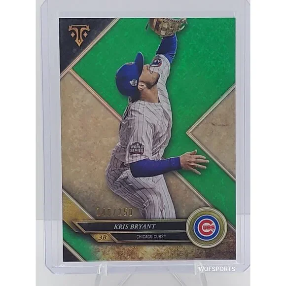 2017 Topps Triple Threads Green 148/250 Kris Bryant #3 Chicago Cubs