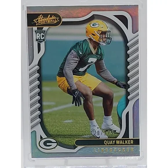 2022 Panini Absolute Football Rookie #190 Quay Walker 170/275 Green Bay Packers