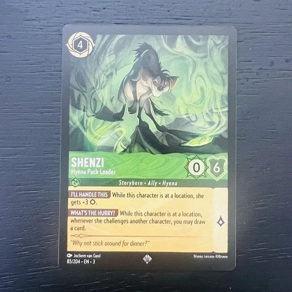 Disney Lorcana Shenzi Hyena‎ Pack Leader #85/204 EN Storyborn Ally