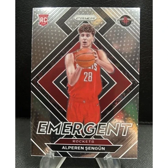 2021-22 Prizm Alperen Sengun Emergent‎ Silver Prizm Rookie 28 RC Houston Rockets
