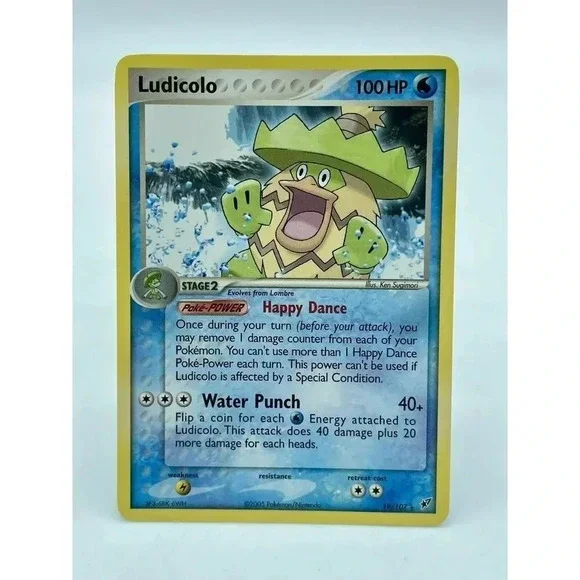 Ludicolo 19/107 EX Deoxys Regular Rare Non‎ Holo 2005 Poké-Power Pokémon TCG NM