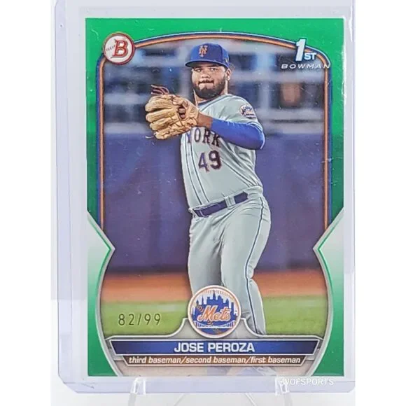2023 Bowman 1st Prospects Green Parallel 82/99 Jose Peroza #BP-149 New York Mets