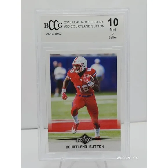 2018 Leaf Rookie Star #05 Courtland Sutton BCCG Graded 10 Mint or Better