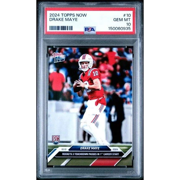 2024 Topps Now Drake Maye‎ #10 PSA 10 Gem Mint RC Patriots🔥