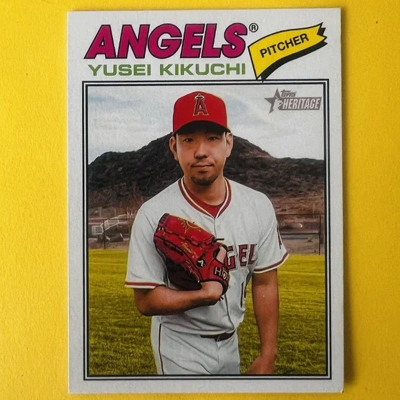 2026 Topps Heritage Baseball Yusei Kikuchi #167 Los Angeles Angels‎ Base