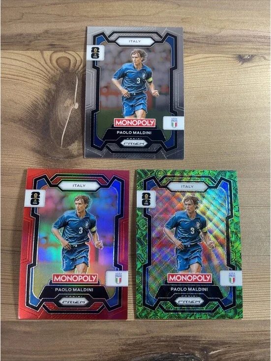 Panini Monopoly Paolo Maldini FIFA World Cup 2026 Prizm Red/Green/Regular #37