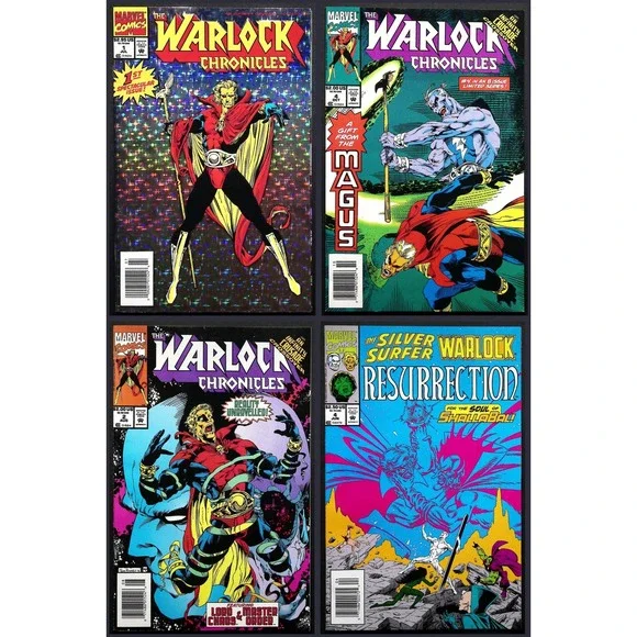 Marvel Comics Warlock Chronicles Lot‎ of 4 Comic Books Silver Surfer Newsstand