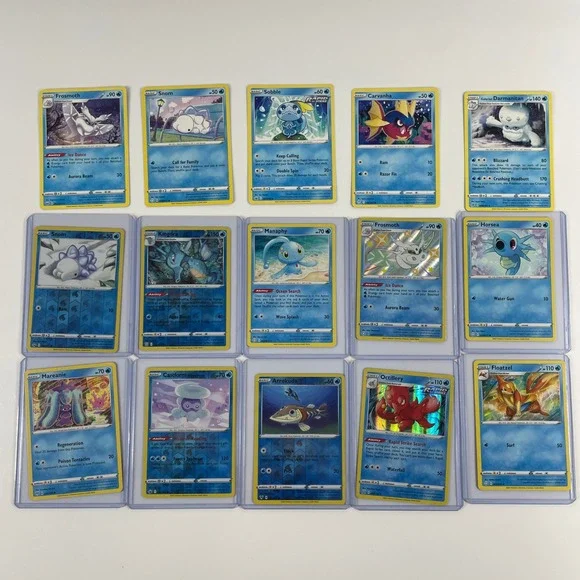 Pokemon Card Lot Water Type Frosmoth Shiny Octillery Kingdra Holo 15pc