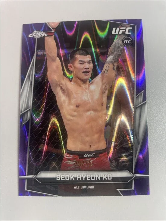 Seok Hyeon Ko 2026 Topps Chrome UFC Rookie RC Purple Wave Refractor /75!
