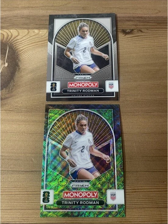 Trinity Rodman 2026 Monopoly FIFA World Cup 2026 Prizm Green + Regular USWNT #94