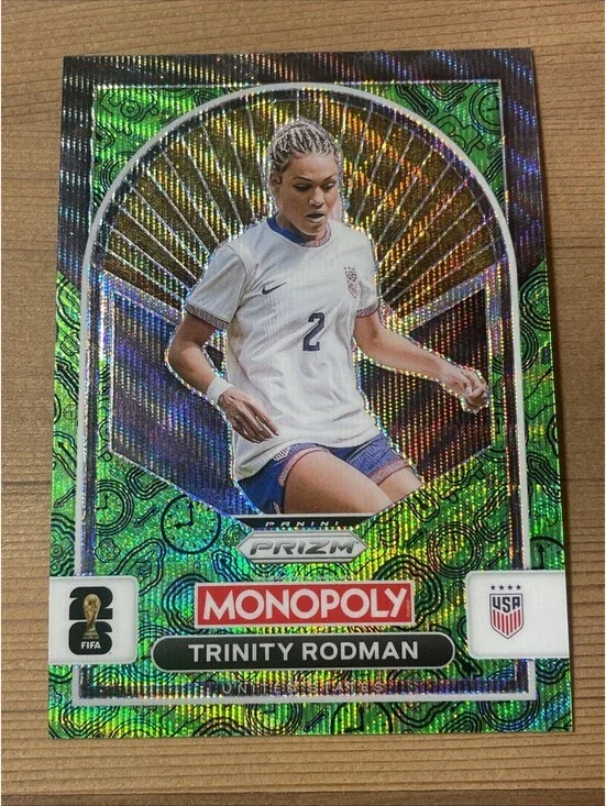 Trinity Rodman 2026 Panini Monopoly World Cup #94 Green Wave Prizm USA Card