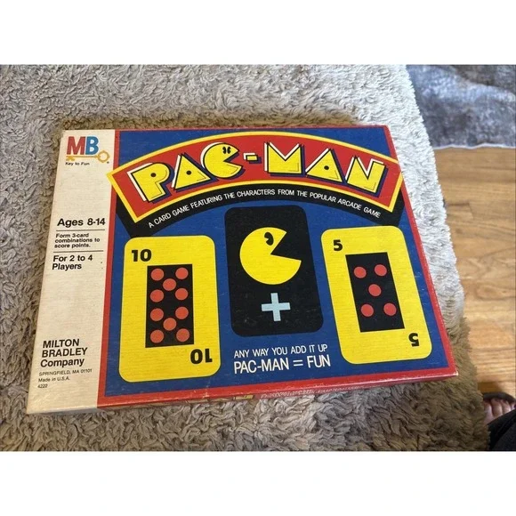 Milton Bradley Pac-Man Card Game Kids‎ OS Multi Good Vintage 1982 Arcade 4222