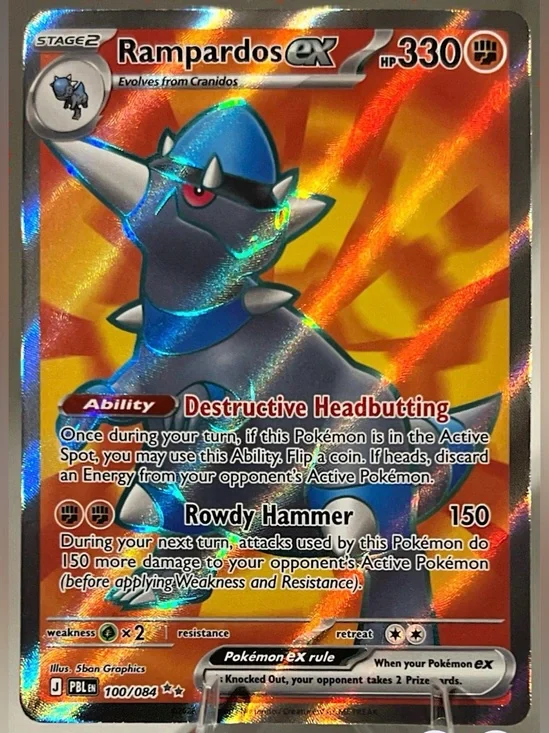 Pokémon TCG: Pitch Black - RAMPARDOS EX 100/084 NM
