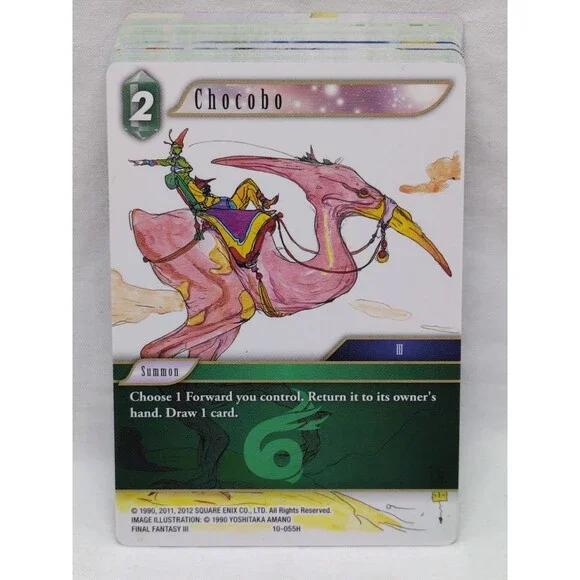 (45) Final Fantasy TCG Chocobo And Cloud Cards