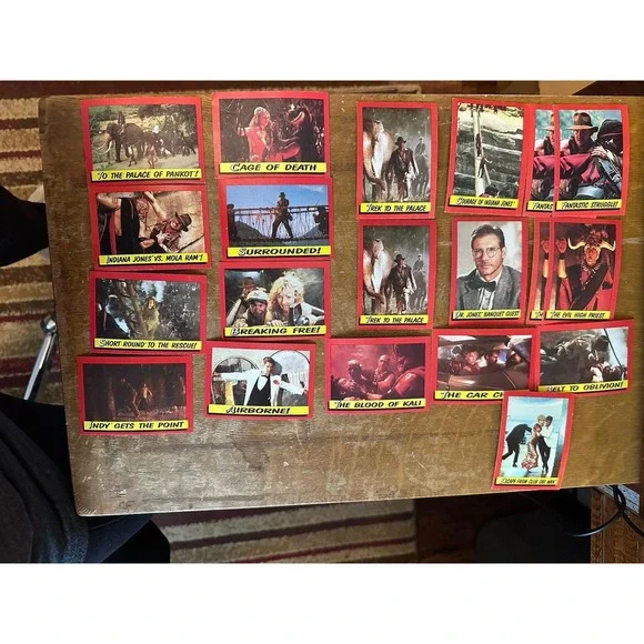 Vintage‎ Indiana Jones Trading Cards Lot – Temple of Doom – Movie Scene Cards 30