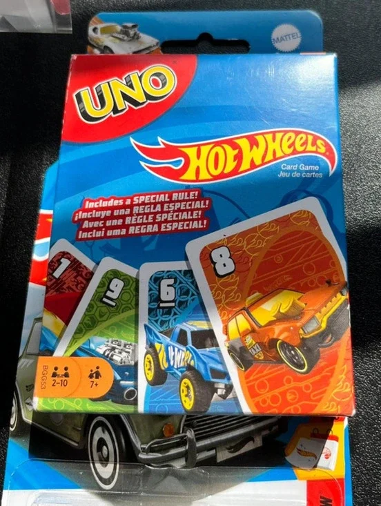 Mattel Hot Wheels UNO Card Game Special Edition Family Game Night Brand New Deck