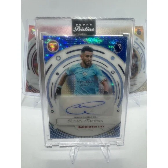 RIYAD MAHREZ 2025-26 Topps Pristine Man City Color Match Auto /75