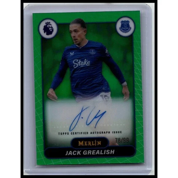2026 Merlin Premier League Jack Grealish #MV-JG Everton Auto Green Refractor