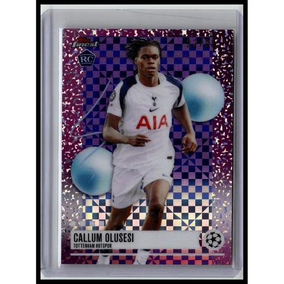 2026 Topps Finest UEFA # 240 Callum Olusesi Tottenham Hotspur RC Purple /99