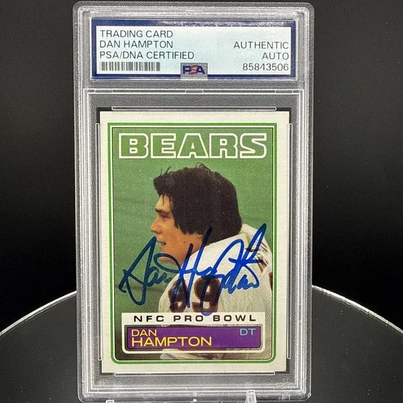 Dan Hampton 1983 Topps Pro Bowl #30 Signed Card Auto PSA RARE