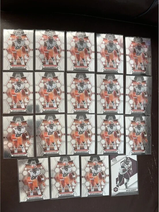 Myles Garrett Panini Mosaic Collection 39 NFL NM lot with Epic, Bang/Browns DPOY