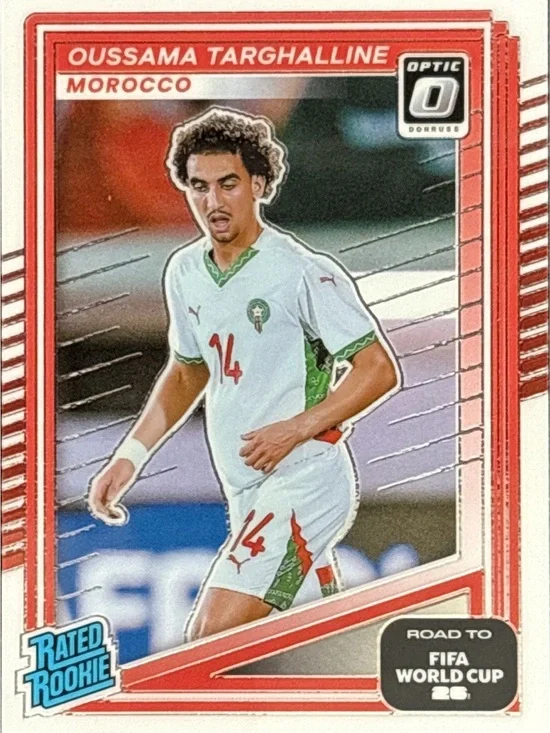 Panini Optic  Morocco Oussama Targhalline Rated Rookie Soccer Card
