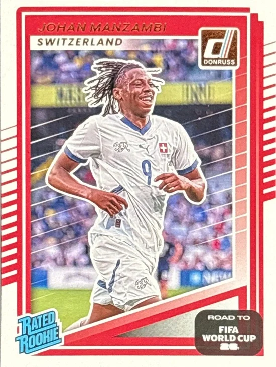Panini Donruss Johan Manzambi Rookie Soccer Trading Card
