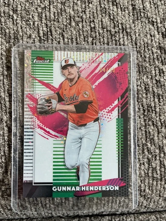 Gunnar Henderson Topps Finest Baseball Card - Orange Jersey 04/30
