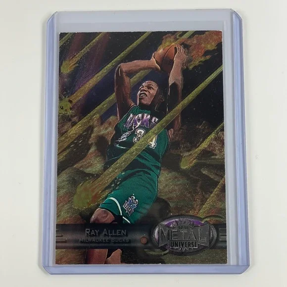 Ray Allen 1997-98 SkyBox Metal Universe Milwaukee Bucks Basketball Card 104