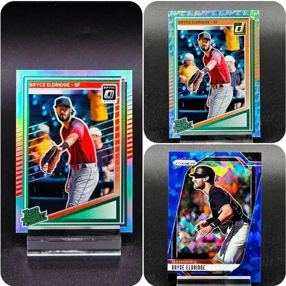 Bryce Eldridge Bowman Chrome Blue Mojo Silver Prizm Giants Top Prospect