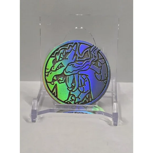 Mega Charizard X ex upc Ultra Premium Collection Silver Metal Coin 2025 Pokemon