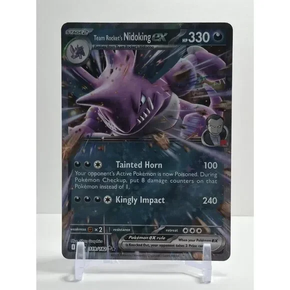 Pokémon TCG Team Rockets Nidoking EX Double Rare Card #119/182 Destined Rivals
