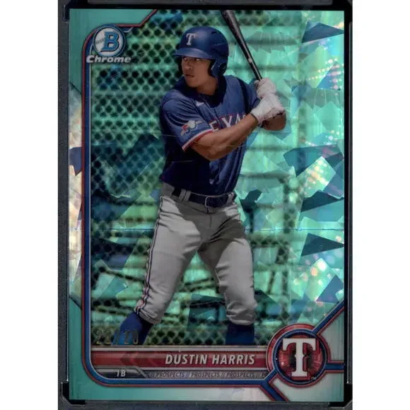 2022 Bowman Draft Sapphire Edition #BDC-41 Dustin Harris Aqua #/20
