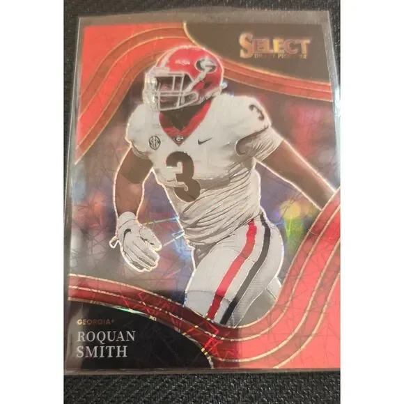2022 Panini Select Draft Picks - Field Level Roquan Smith #186 Red Lazer Prizm