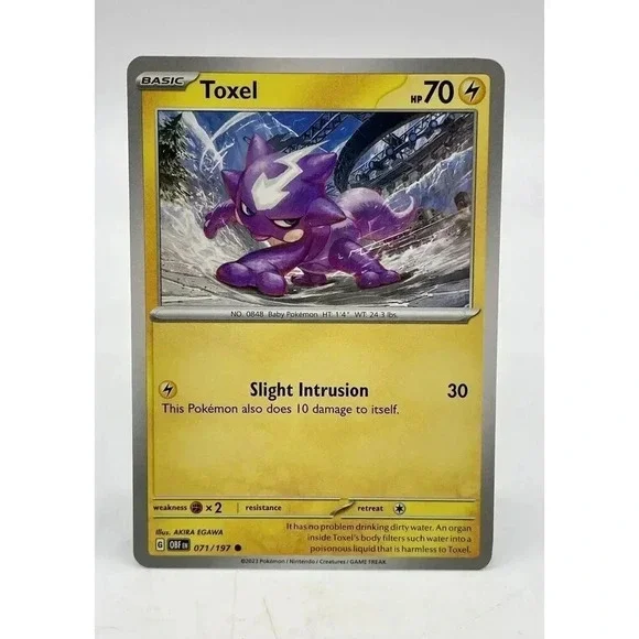 Toxel 071/197 Common S&V: Obsidian Non-Holo Pokemon TCG Mint‎ Unplayed